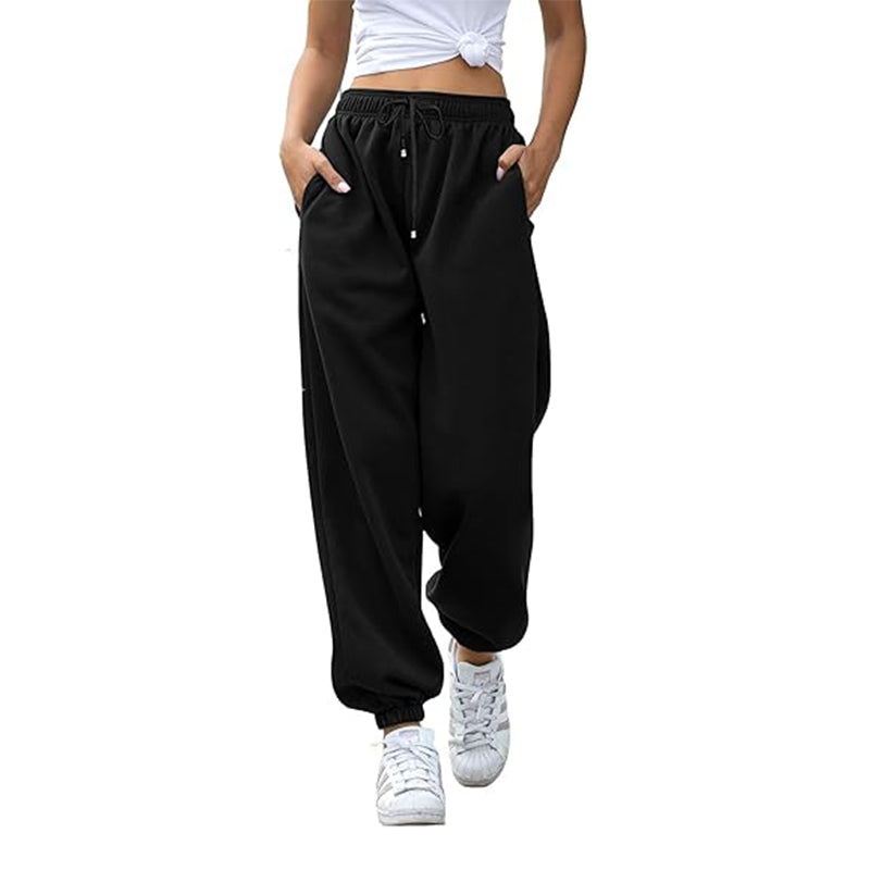 Women's Wide Leg Yoga Pants Elastic Waist Lounge Pants with Pockets