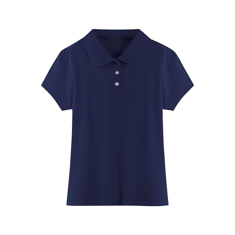 Women's Polo Shirt Short Sleeve Cotton Dry and Moisture Absorbing