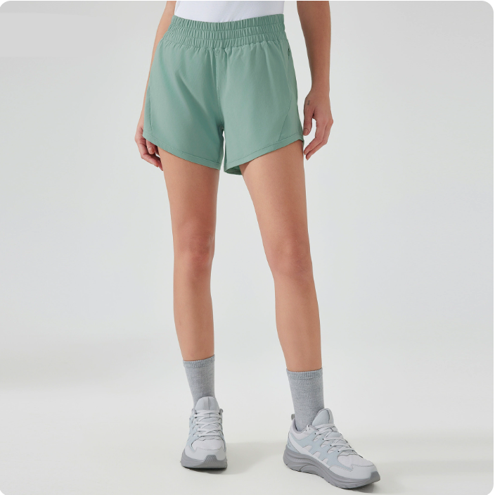 2025 Women Running High Waisted Pocket Sporty Workout Shorts