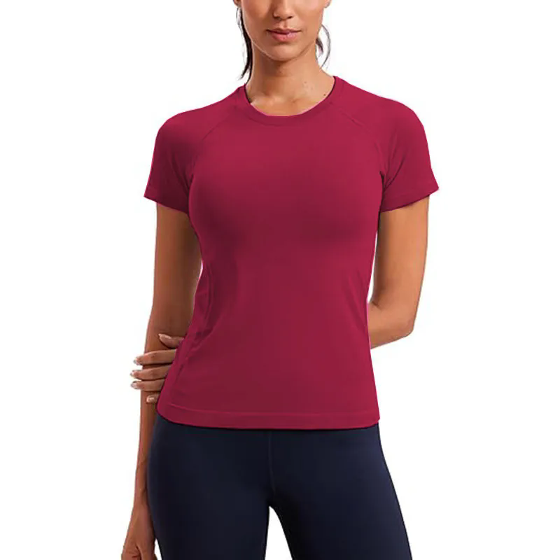 Women Shorts Top Stretch Summer Clothing Cotton Feeling Yoga Shirt