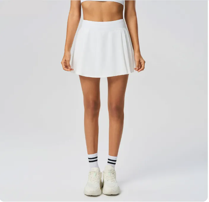 8 color Womens High Waist Casual Beach Short Skirts Built-in Shorts