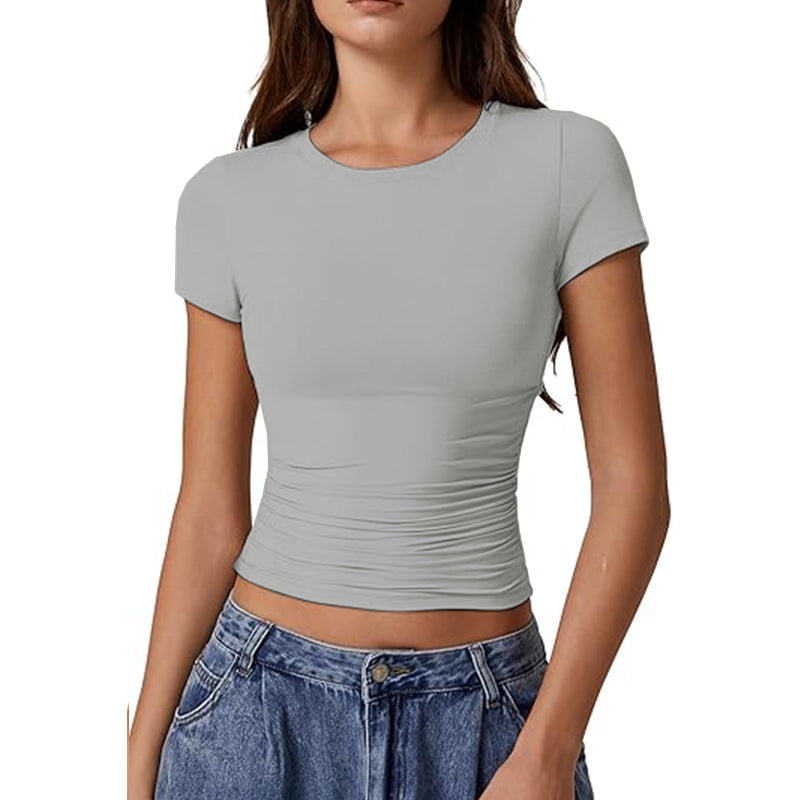 Women Short Sleeve Crewneck Summer Tops Tee Shirts