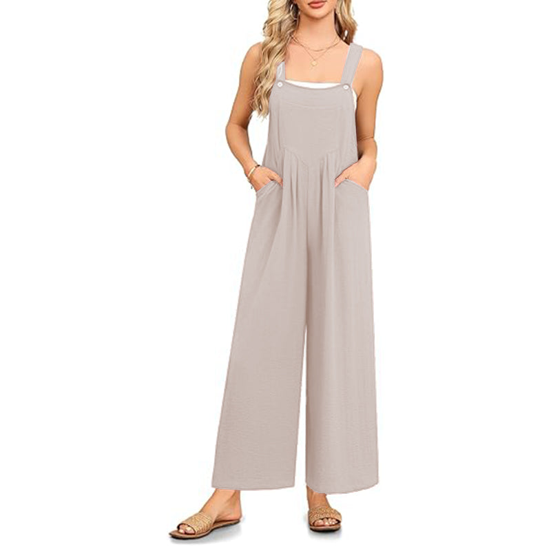 Sleeveless Jumpsuits for Women Wide Leg Pants