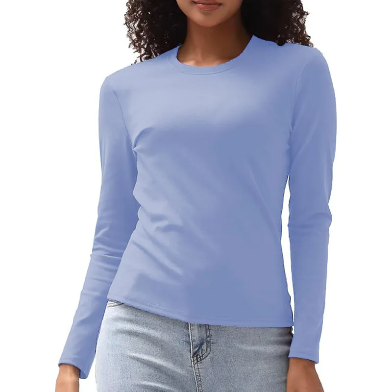 13 color Women Long Sleeve Shirts Basic Crop Tops Going Out Fall Fashion