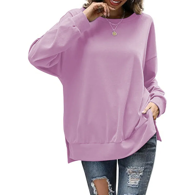 Women Sweaters Crewneck Easy Street Long Sleeve Knit Fall Winter Tops