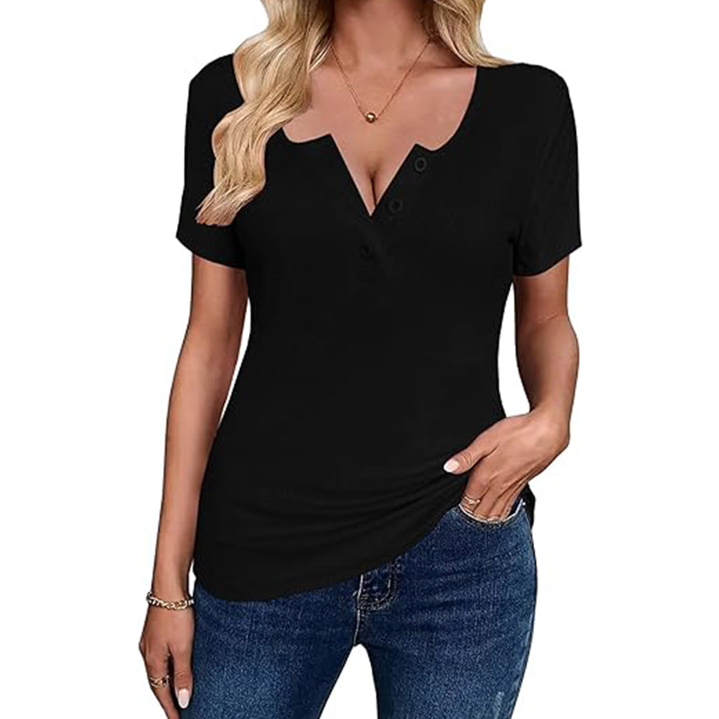 2025 Women Shoulder Relaxed Boxy Short-Sleeve T-Shirt