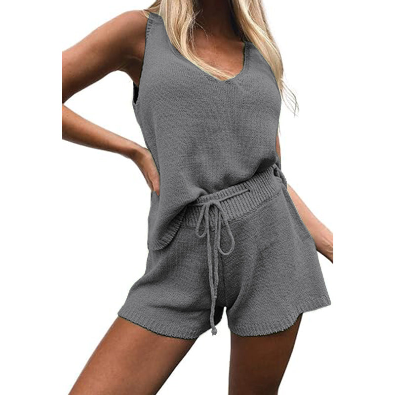 Women's Summer Lounge Sets Knit 2 Piece Outfits Tank Tops