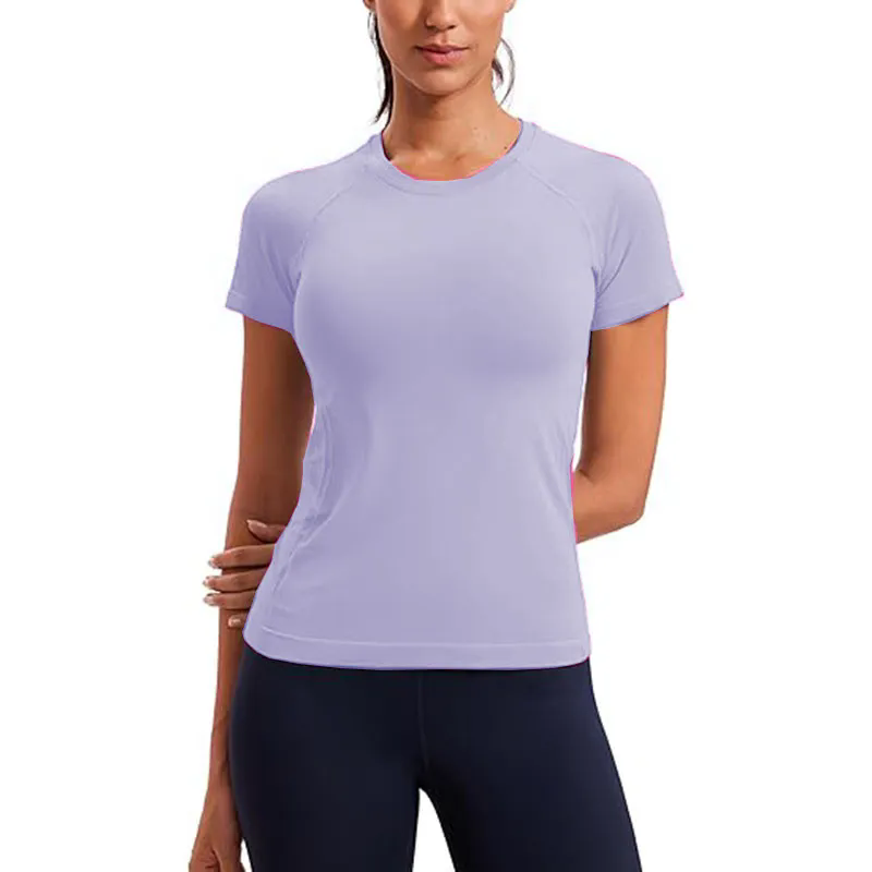 Women Shorts Top Stretch Summer Clothing Cotton Feeling Yoga Shirt