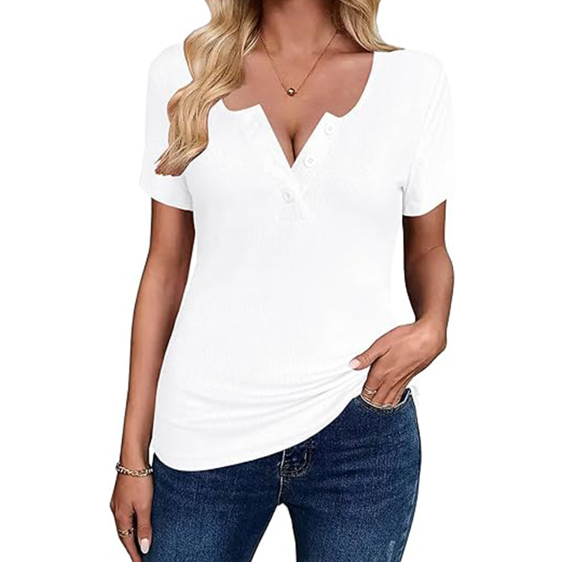 2025 Women Shoulder Relaxed Boxy Short-Sleeve T-Shirt