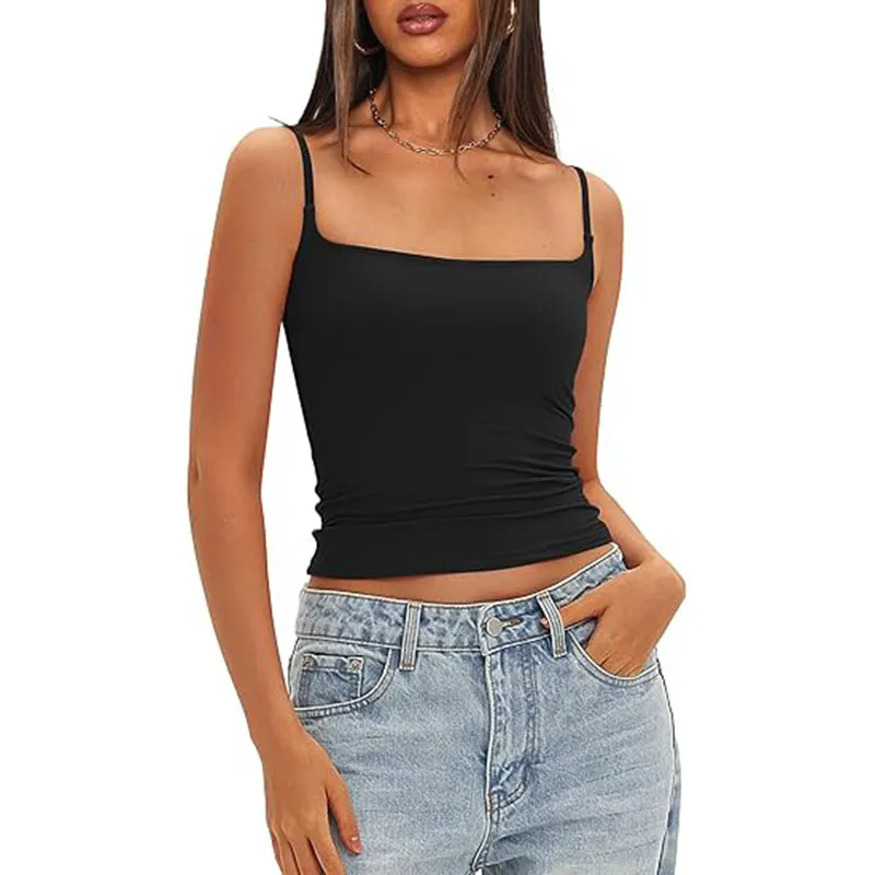 Women Sleeveless Racerback Basic Ribbed Slim Fitted Shirts