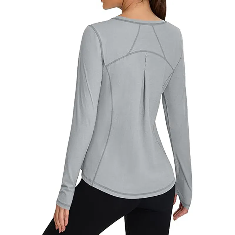 Womens Long Sleeve Workout Tops Protection Shirt