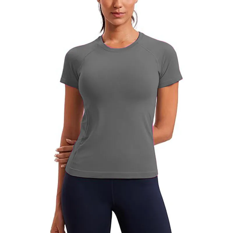 Women Shorts Top Stretch Summer Clothing Cotton Feeling Yoga Shirt