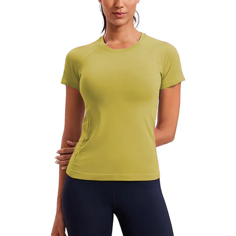 Women Shorts Top Stretch Summer Clothing Cotton Feeling Yoga Shirt