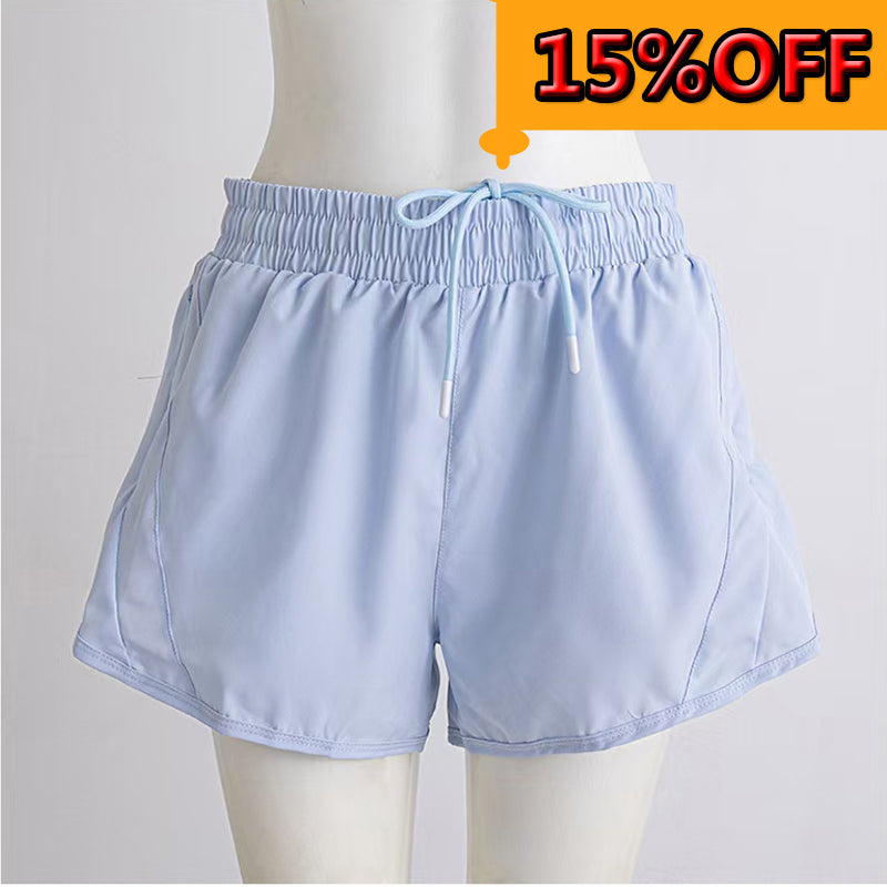 Women Running Shorts Quick Dry Bottom Loose Sport Yoga Liner Shorts