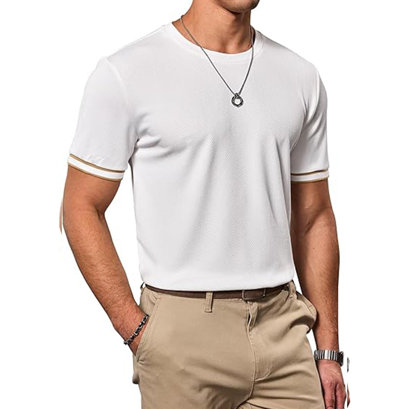 Men's casual summer knitted T-shirt