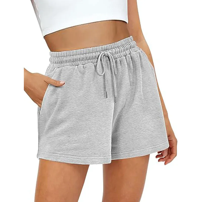 Womens Summer Lounge Cotton Drawstring Shorts