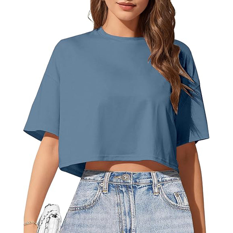 2025 Women Scoop Neck Short Sleeve T-Shirt