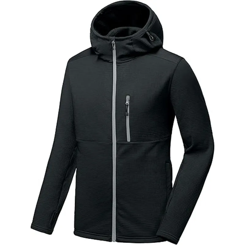 Men Winter Lightweight Warm Fleece Running Jacket