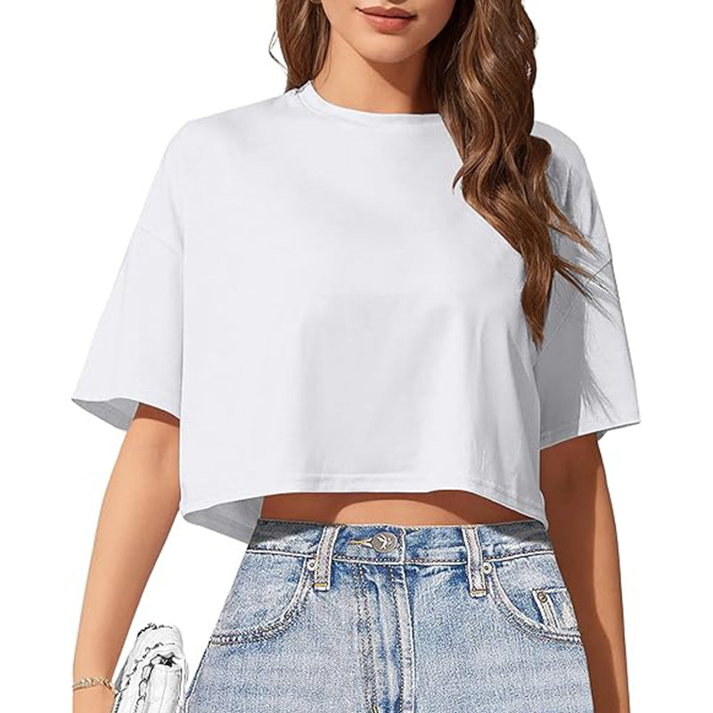 2025 Women Scoop Neck Short Sleeve T-Shirt