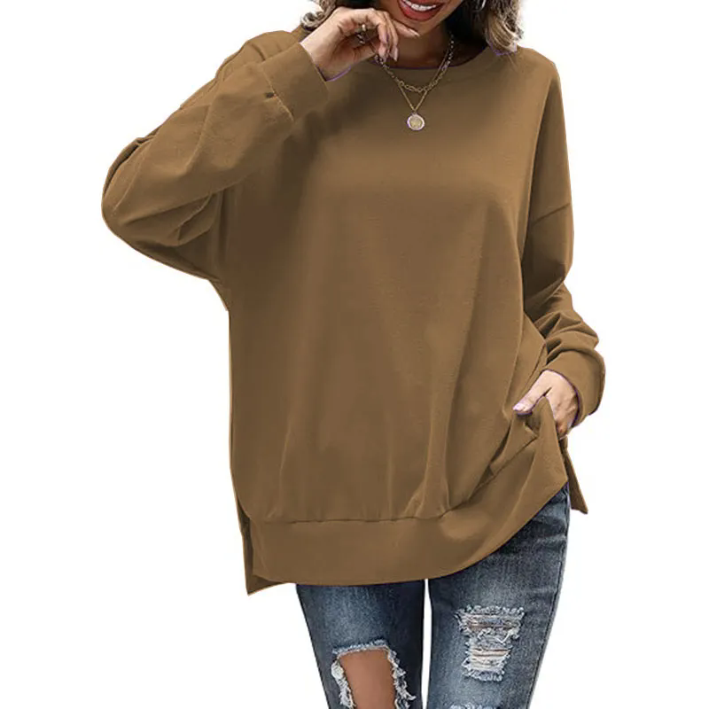 Women Sweaters Crewneck Easy Street Long Sleeve Knit Fall Winter Tops