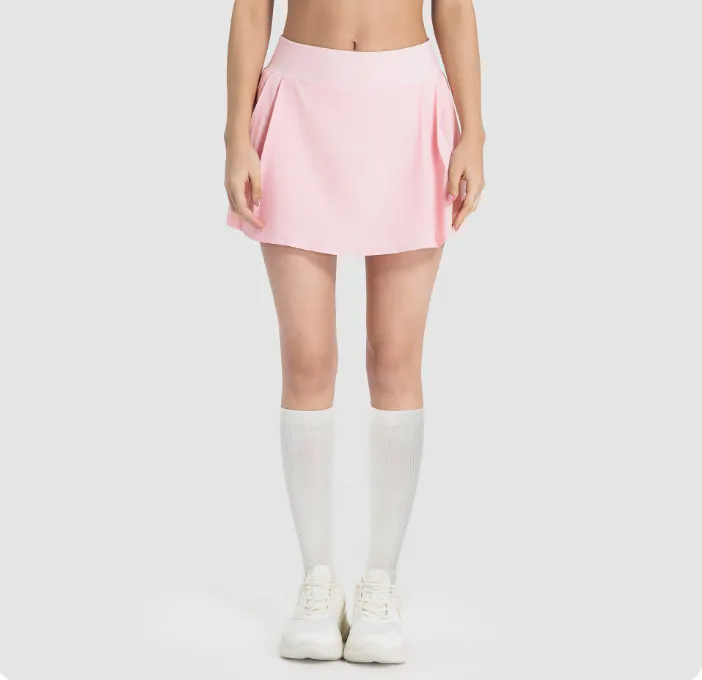 8 color Womens High Waist Casual Beach Short Skirts Built-in Shorts