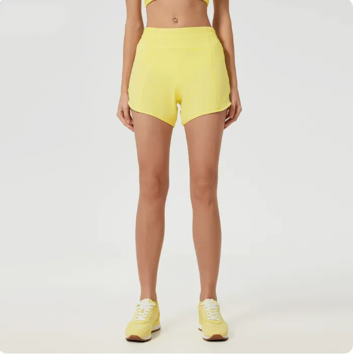 Women Running High Waisted Pocket Sporty Workout Shorts