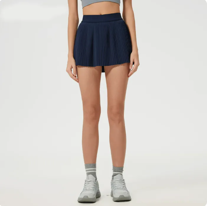 Womens High Waist Casual Beach Short Skirt Built-in Short