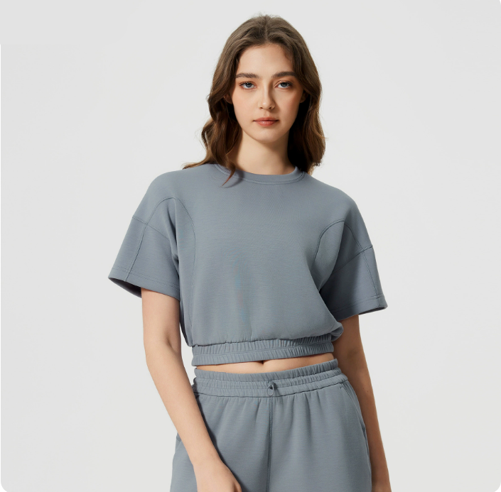 Women T-Shirts Cotton Short Sleeve Crew-Neck Tees Classic
