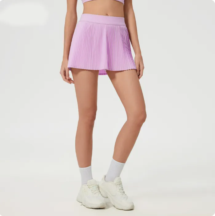 Womens High Waist Casual Beach Short Skirt Built-in Short