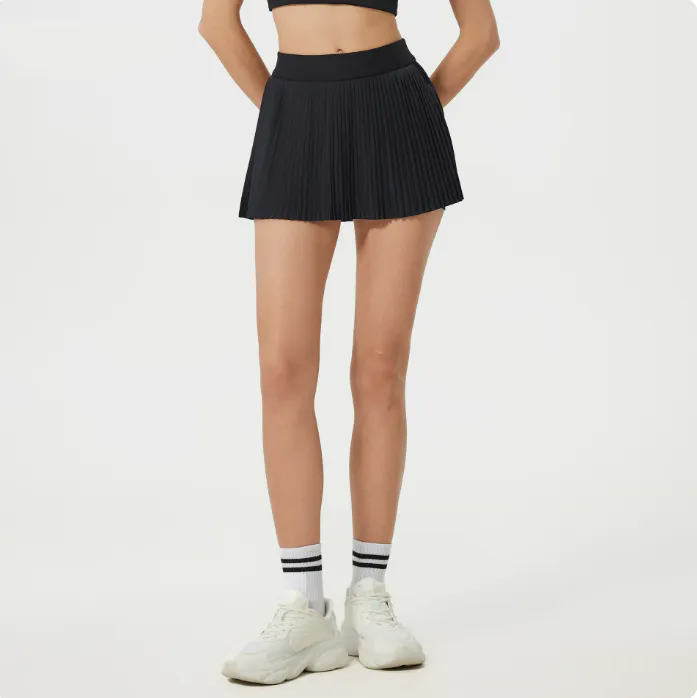Womens High Waist Casual Beach Short Skirt Built-in Short