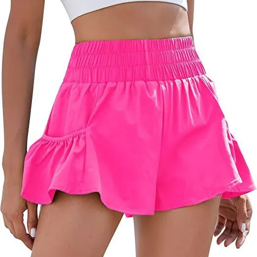 Women Workout Shorts Gym Shorts Running Yoga Shorts fwith Phone Pocket