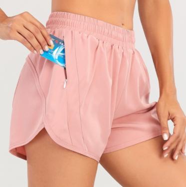 Women Running Shorts Quick Dry Bottom Loose Sport Yoga Liner Shorts