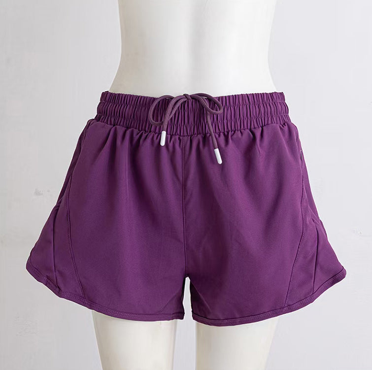 Women Running Shorts Quick Dry Bottom Loose Sport Yoga Liner Shorts