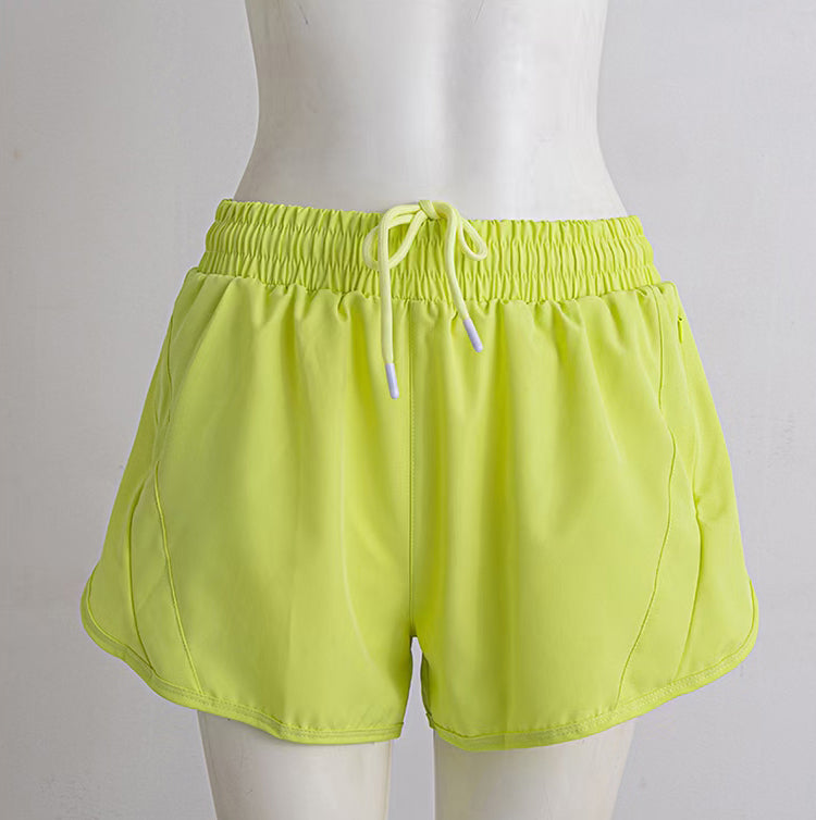Women Running Shorts Quick Dry Bottom Loose Sport Yoga Liner Shorts