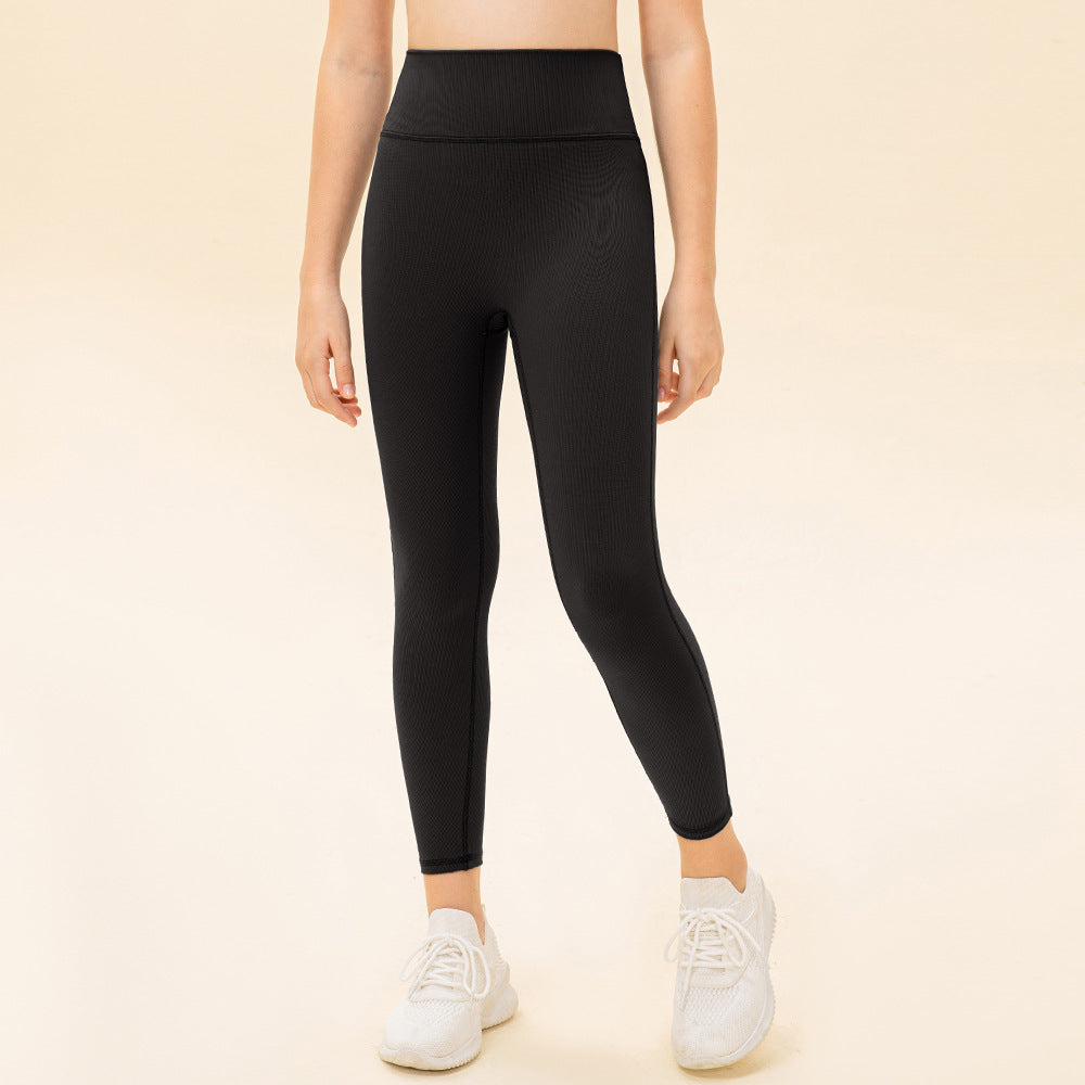 Girls Kid Pants Cute Quick Dry Breathable Stretch Fleece Children Yoga Sports