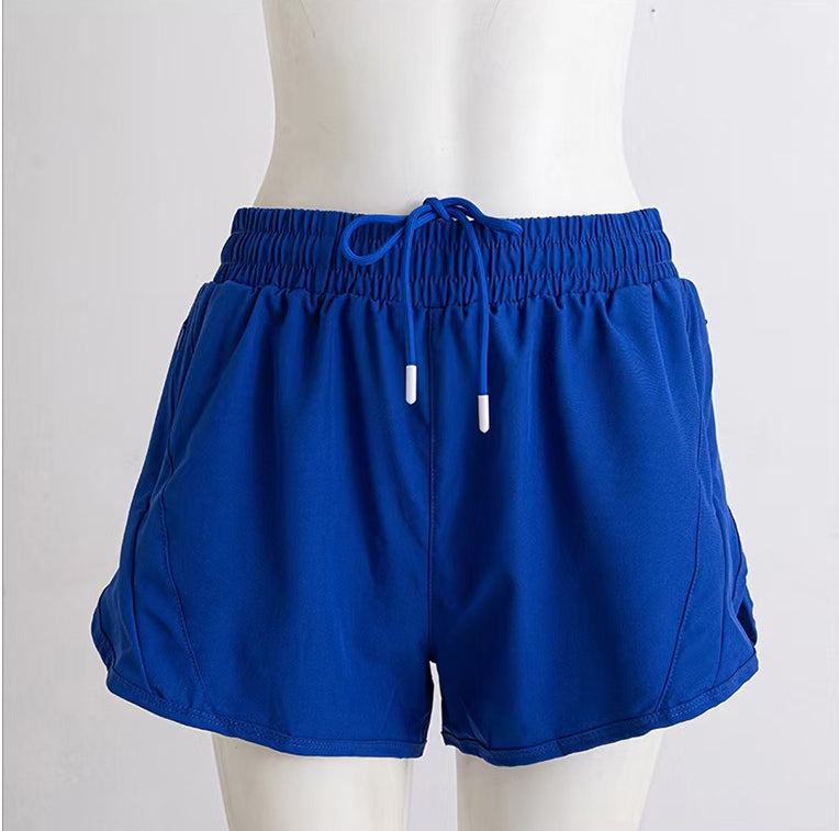 Women Running Shorts Quick Dry Bottom Loose Sport Yoga Liner Shorts