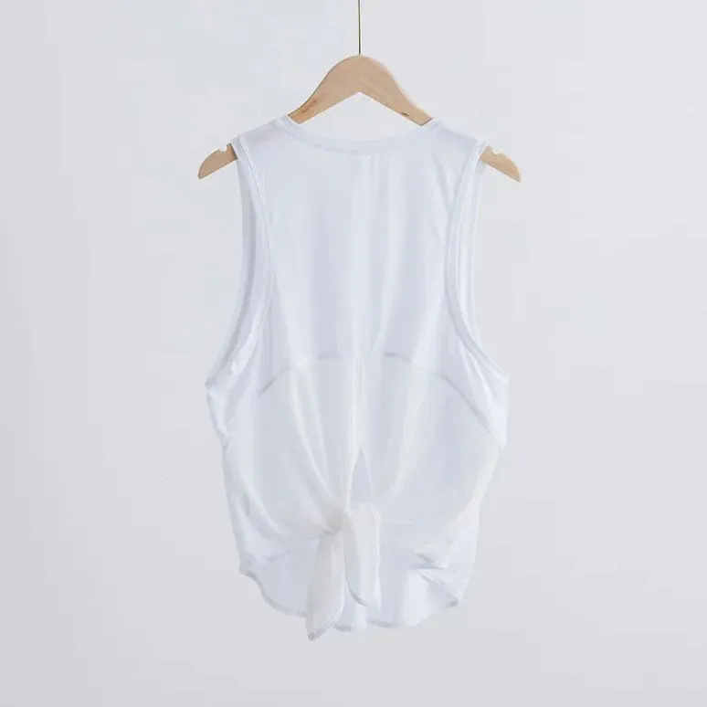 Women Vest Loose Fit Plain Fitness Breathable Gym Athletic Tank Tops