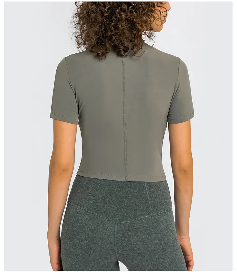 Women Short Sleeve Workout Shirts Breathable T-Shirts Quick