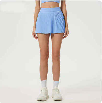 Womens High Waist Casual Beach Short Skirt Built-in Short