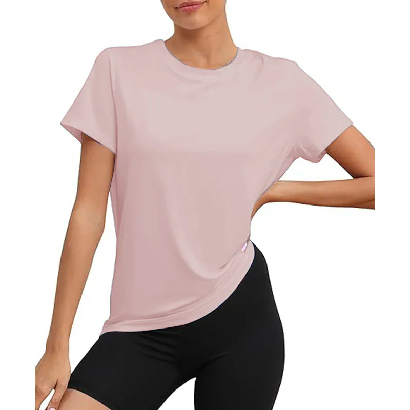 6 Color Women Short Cap Sleeve Top Casual Sweatshirt Crew Neck Loose