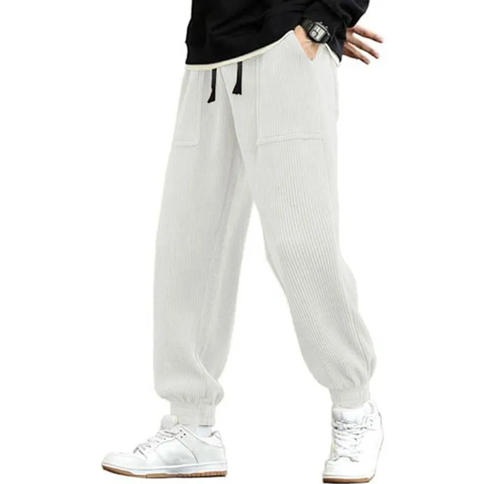 2024 Mens Corduroy Joggers Pants Casual with Pockets