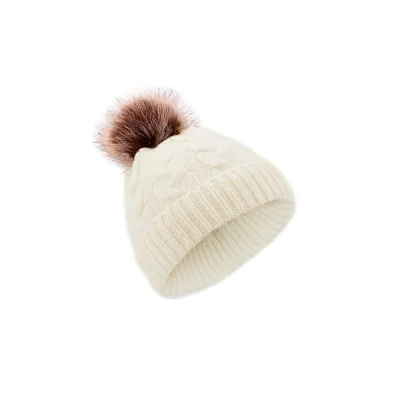 Women Fleece Lined Beanie Soft Warm Knit Hat Cuffed Cap
