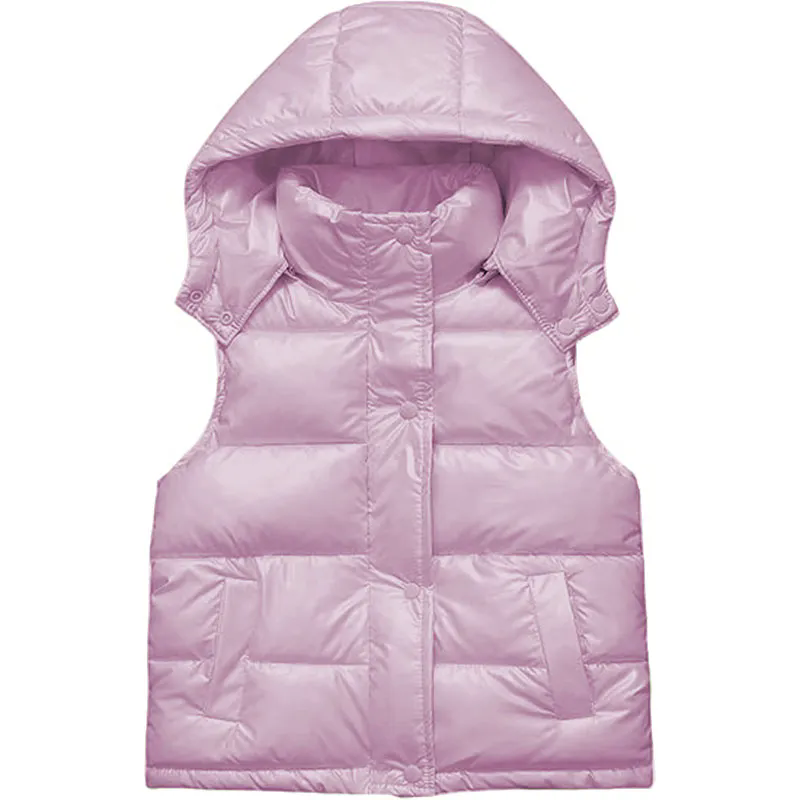 Sleeveless Vest Winter Warm Jacket with Detachable Hood
