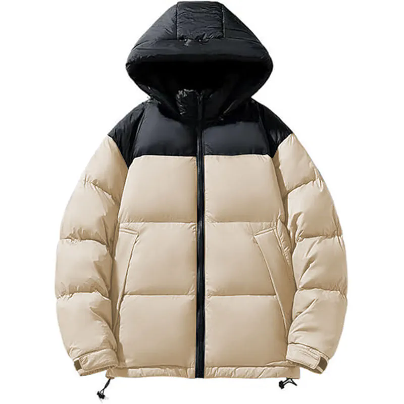 Short Winter Hooded Puffer Jacket Thick Warm Insulated Coat