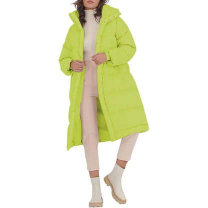 Women's Winter Long Sleeve Jacket Collar Baggy Long Down Coats