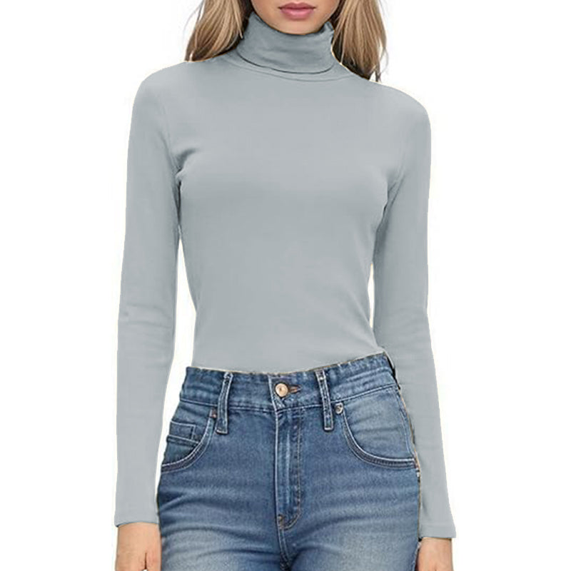 Long Shirt Stretchy Women Square Long Sleeve Shirts Lady Breathable Fabric Top