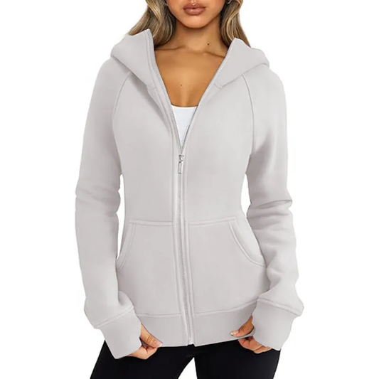 Womens Zip Up Hoodies Fleece Jackets Oversized Sweatshirts