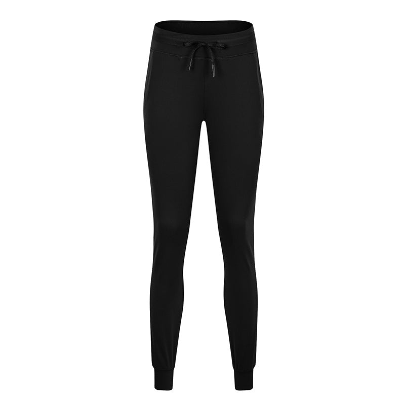 Women Drawstring Pants Fitness Sweatpants 4-Way Stretch Thicker Leggings