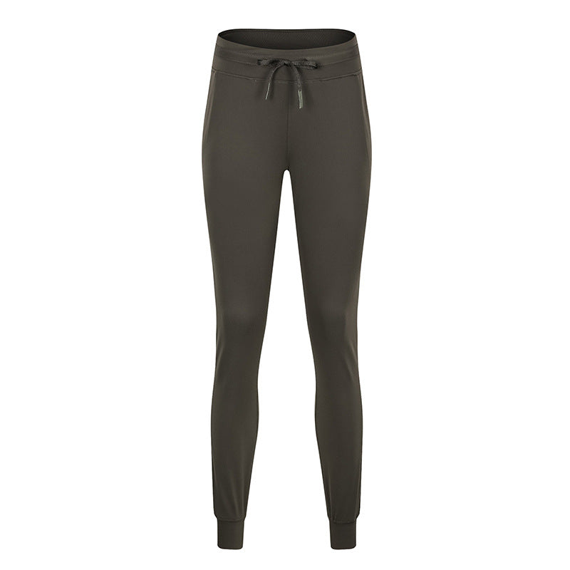 Women Drawstring Pants Fitness Sweatpants 4-Way Stretch Thicker Leggings
