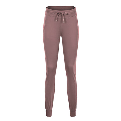 Women Drawstring Pants Fitness Sweatpants 4-Way Stretch Thicker Leggings
